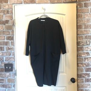 ZARA Black Dress with Front Pockets